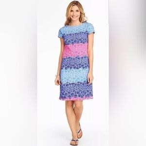 Talbots Seashell Print Cotton Shift Dress Women’s Size Medium (1555)